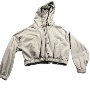 Habits365 Heavyweight Cropped Full Zip Hoodie Womens EUC